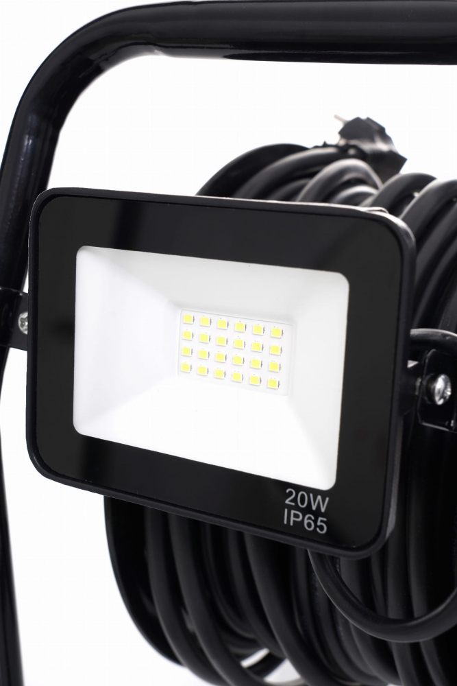 Prelungitor cu tambur 30 metri, 4 prize și lampă LED IP65 – ideal pentru grădină și uz exterior [5]