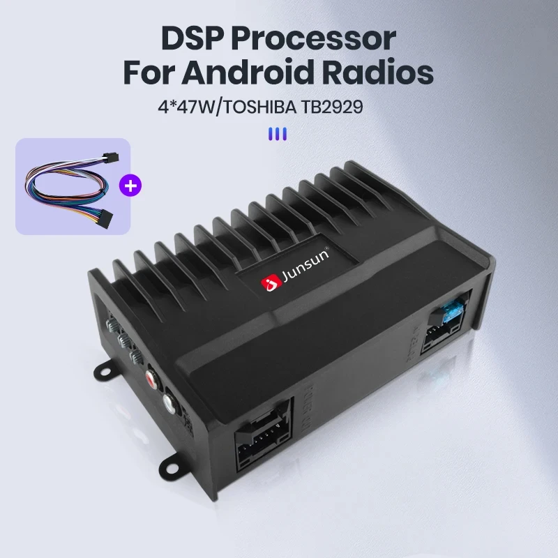Procesor de Sunet DSP Junsun 4x47W cu Mufă 16 Pini pentru Navigații Android - Reglaje Înălțime și Joase, Suport Subwoofer [2]