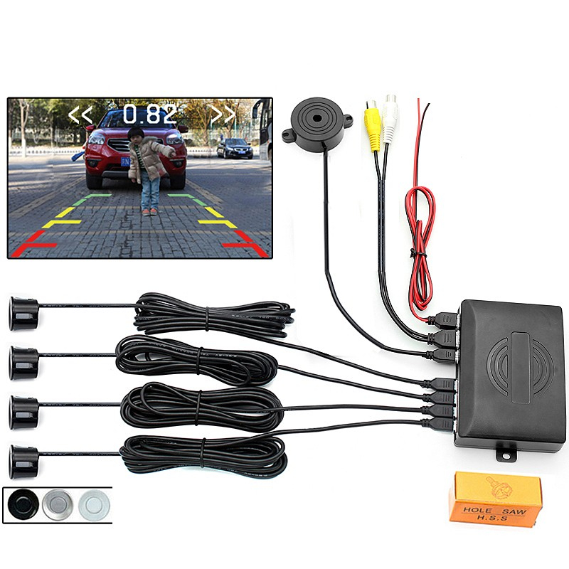 Senzori de Parcare cu 4 Detectoare – Compatibili VIDEO RCA cu Cameră și Navigație Auto [11]