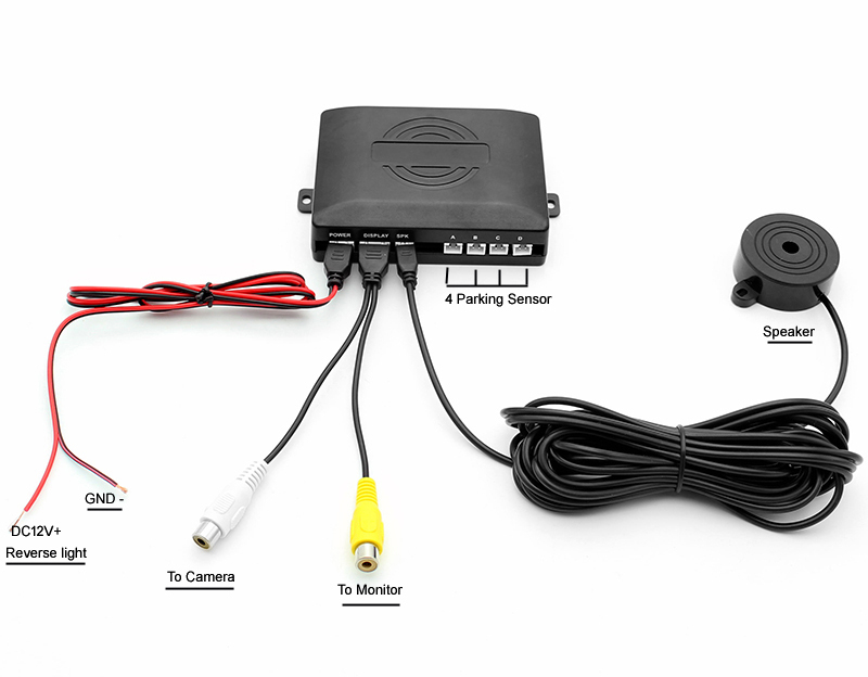 Senzori de Parcare cu 4 Detectoare – Compatibili VIDEO RCA cu Cameră și Navigație Auto [4]