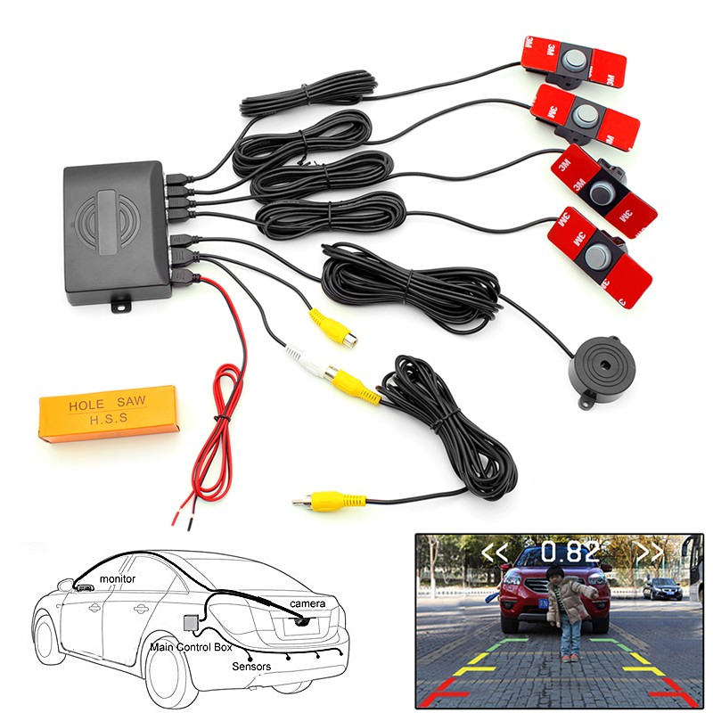 Senzori de Parcare OEM Look, Gama Premium – Compatibili cu Cameră Marșarier, Intrare/Ieșire VIDEO RCA pentru Monitor sau Navigație Auto - Copie [1]