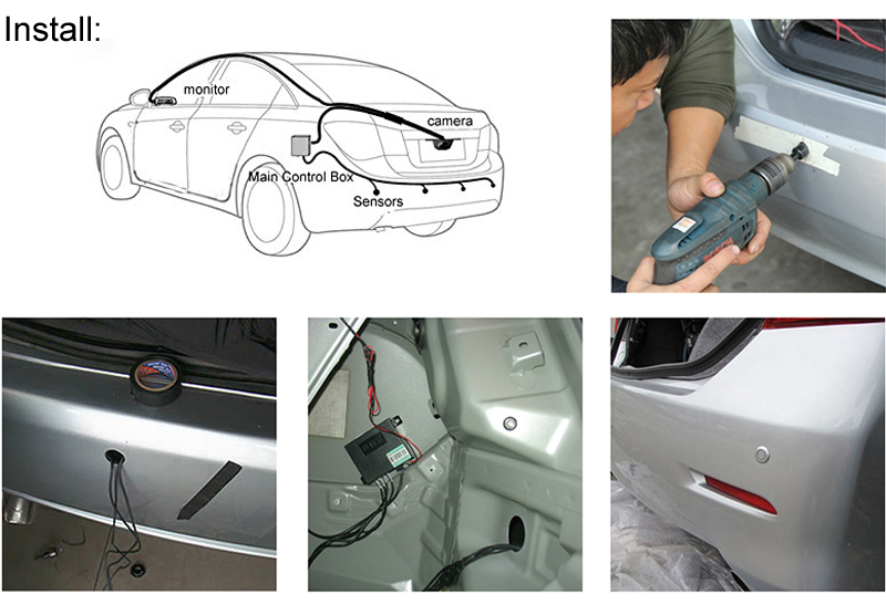 Senzori de Parcare OEM Look, Gama Premium – Compatibili cu Cameră Marșarier, Intrare/Ieșire VIDEO RCA pentru Monitor sau Navigație Auto - Copie [9]
