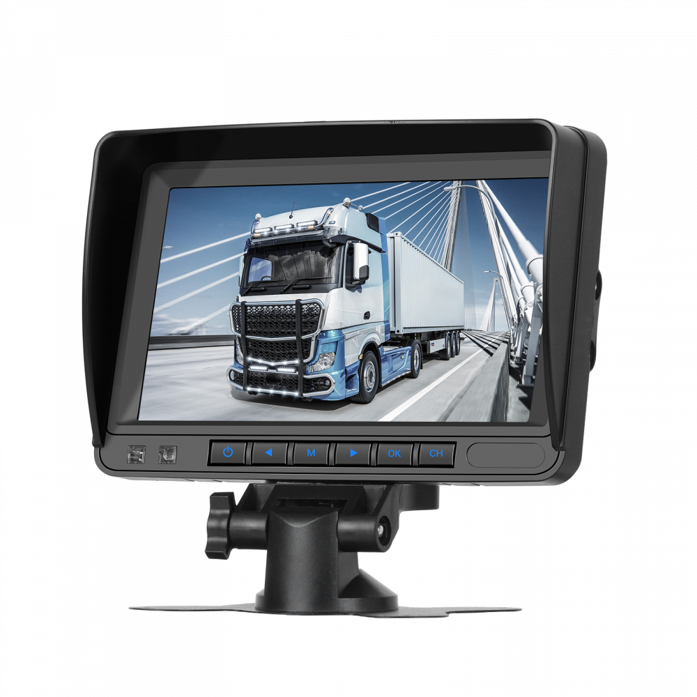 Set Monitor și Cameră Mărșarier Wireless, incarcare solara,pentru Tir, Duba, Camion, Autocar, 1080P FHD, Unghi 150° Night Vision [4]