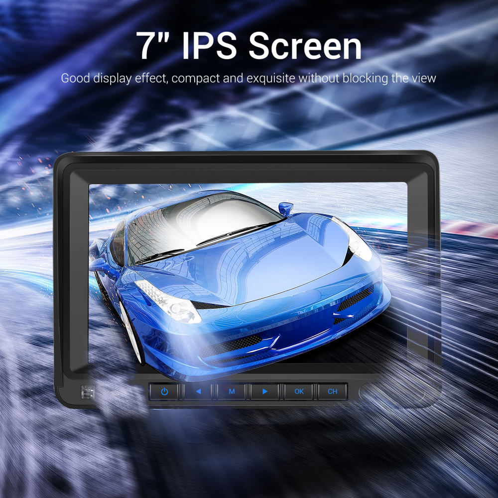 Set Monitor și Cameră Mărșarier Wireless, incarcare solara,pentru Tir, Duba, Camion, Autocar, 1080P FHD, Unghi 150° Night Vision [6]