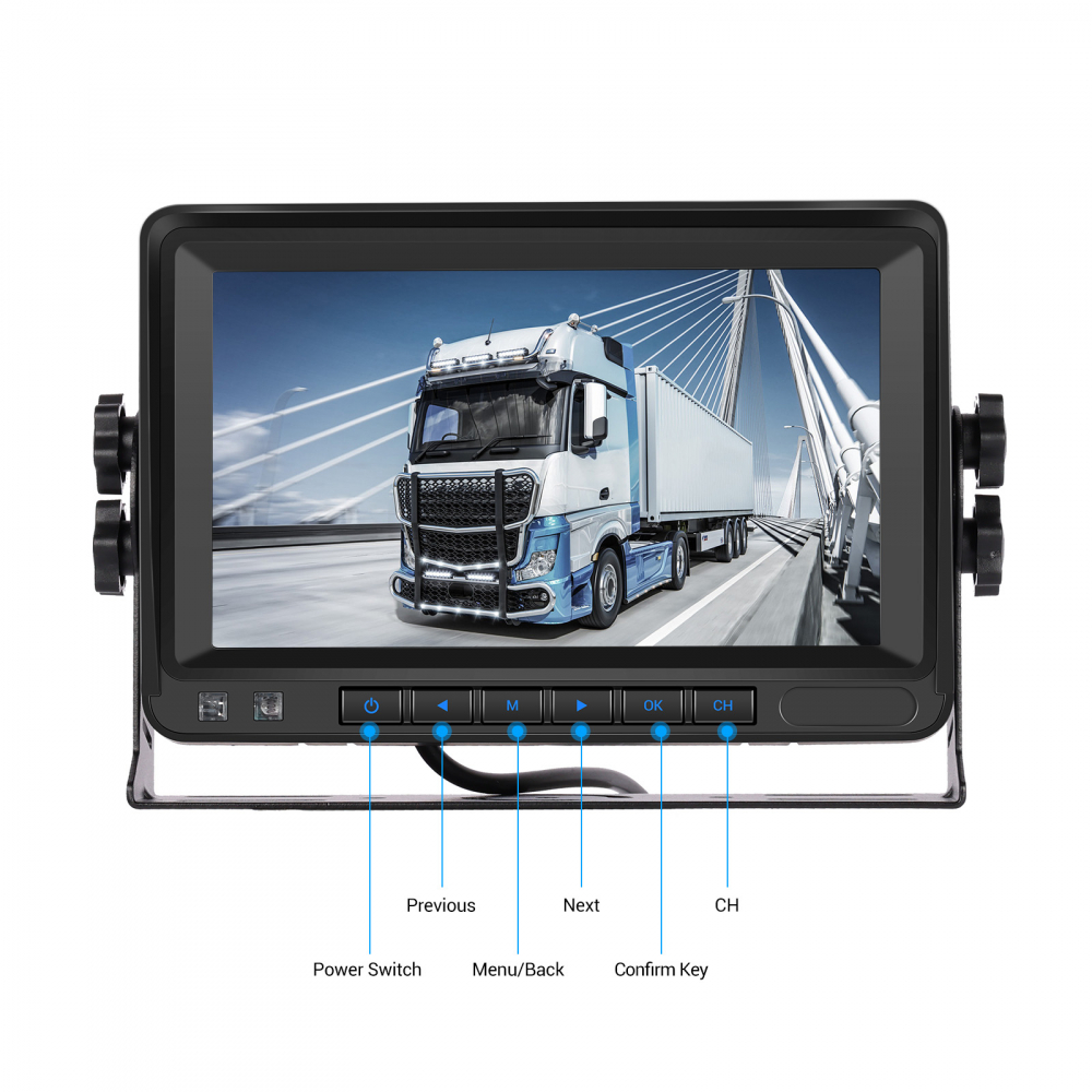 Set Monitor și Cameră Mărșarier Wireless, incarcare solara,pentru Tir, Duba, Camion, Autocar, 1080P FHD, Unghi 150° Night Vision [19]
