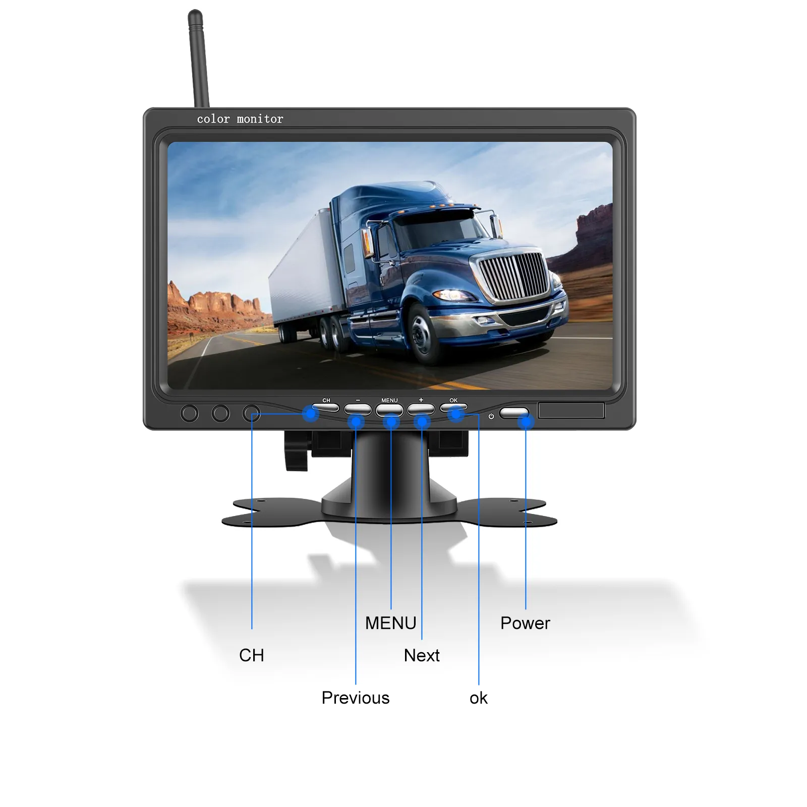 Set Monitor și Cameră Mărșarier Wireless pentru Tir, Duba, Camion, Autocar, 1080P FHD, Unghi 150° Night Vision, rezistență la apă și praf, grad de protecție IP68 [5]