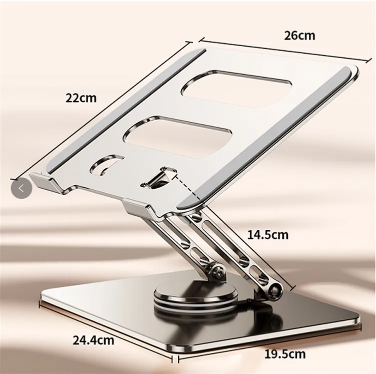 Stand laptop din aluminiu, reglabil 360°, compatibil 10"–17.3", aerisire și stabilitate, suport notebook premium [12]