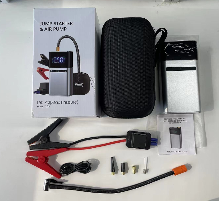Starter auto 3 in 1 Jump Starter cu Compresor de Aer YL03L – Baterie Externă 6000mAh, 300A Curent de Pornire, Compresor 150 PSI [3]