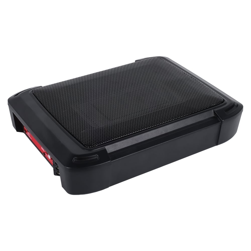 Subwoofer activ auto 10" Slim 1000W, amplificator încorporat, intrare High/Low, 33.5×26.3×6 cm [7]