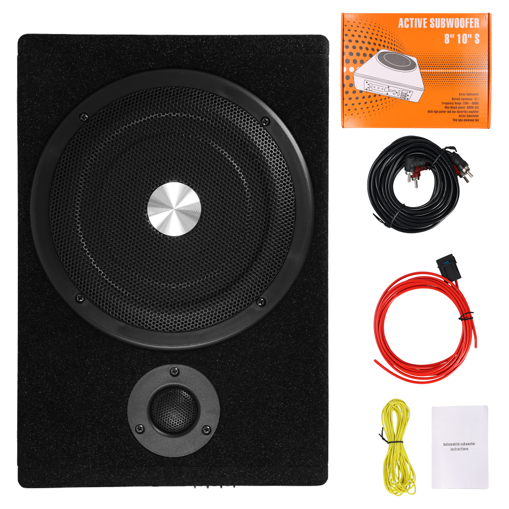 Subwoofer auto activ, slim 8 inch 600W–Bass puternic, design ultra-subțire pentru spații reduse [6]
