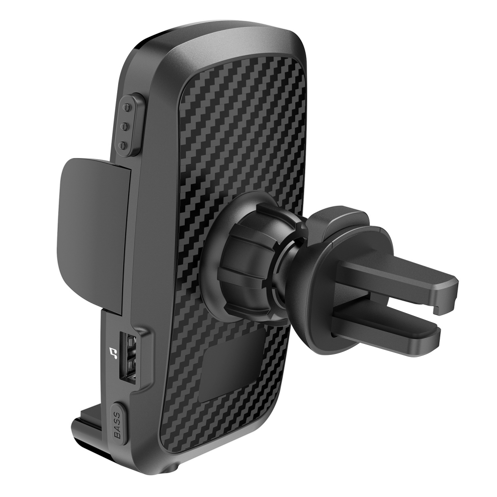 Suport Telefon Auto Multifuncțional cu Bluetooth 5.3, FM Transmitter, Încărcare USB, MP3/WAV [2]