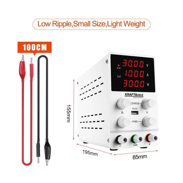 Sursa de alimentare Reglabila, 0-30V/0-10A, 300W, interfata USB, protectie suprasarcina, sistem racire inteligent, alb [3]