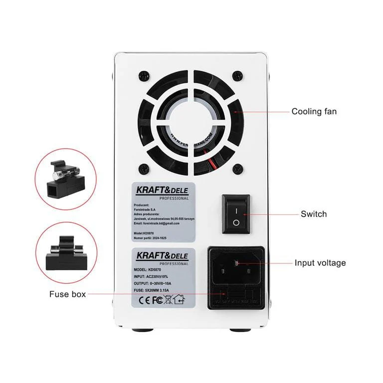 Sursa de alimentare Reglabila, 0-30V/0-10A, 300W, interfata USB, protectie suprasarcina, sistem racire inteligent, alb [2]