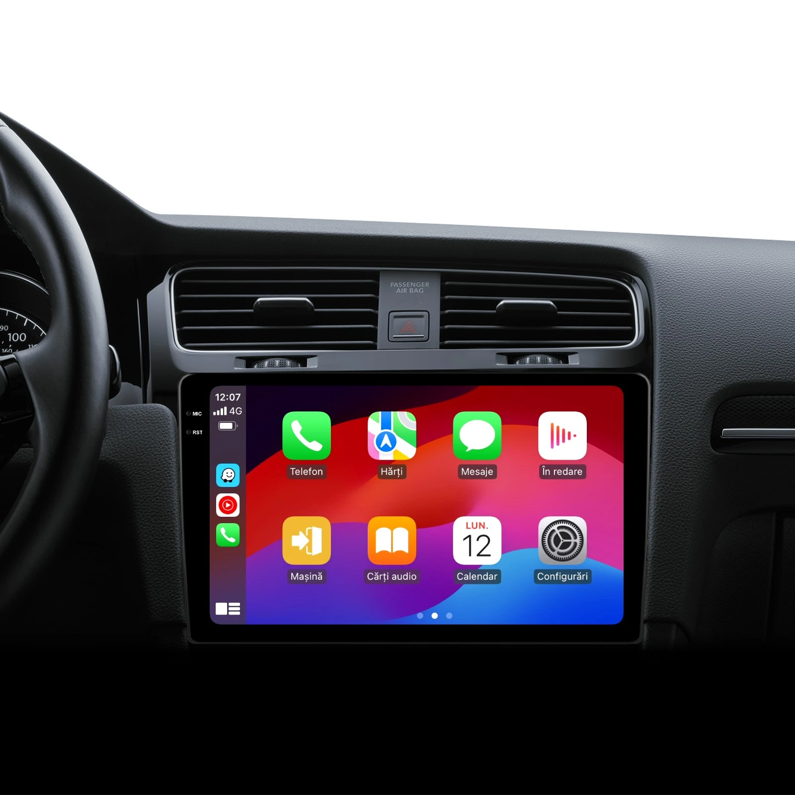 Tableta Multimedia Universala Auto 9 Inch INCELL, Android 15, 4GB RAM, 128GB ROM, Wireless CarPlay și Android Auto, DSP, Bluetooth, WiFi, ecran 9 inch [3]