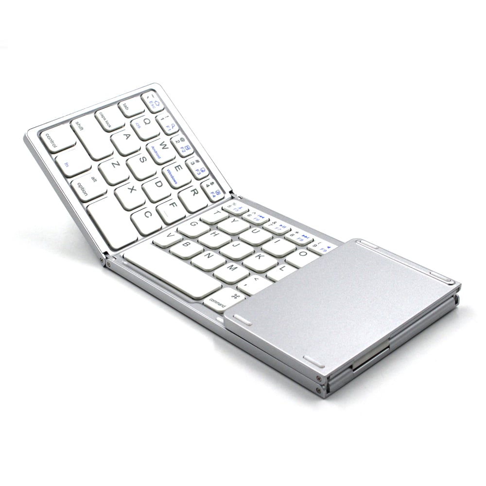 Tastatură Pliabilă cu Touchpad, Bluetooth 5.1 + 2.4G, Portabilă și Reîncărcabilă, culoare Silver [1]