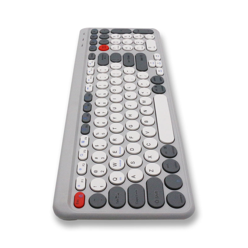 Tastatură Wireless Slim Bluetooth 5.0/2.4G, Multi-Device, Acumulator, Autonomie 45h, Compatibilă Windows, Mac, Android, iOS – Gri [3]