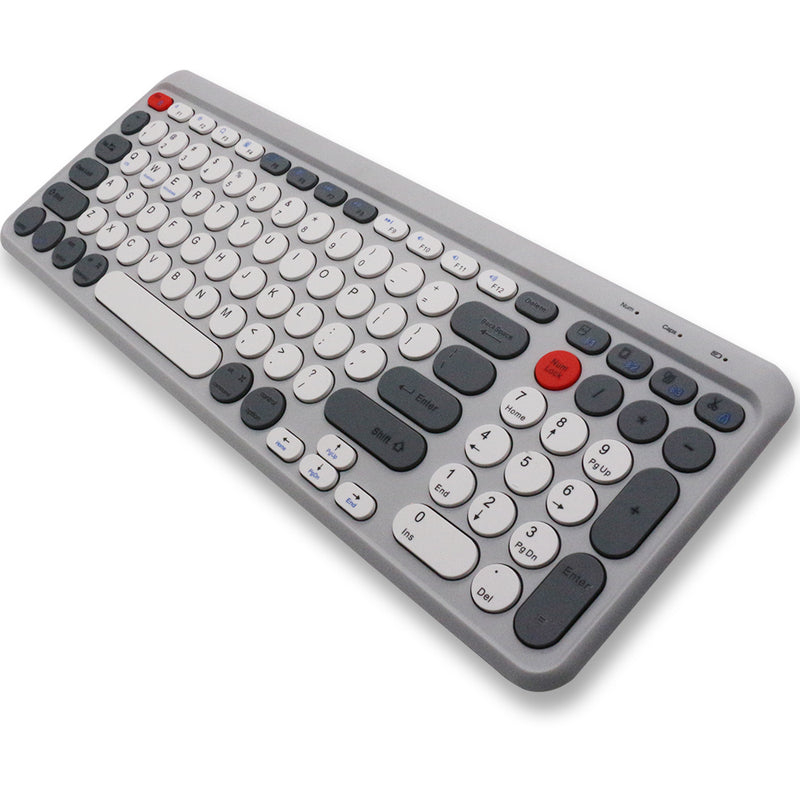 Tastatură Wireless Slim Bluetooth 5.0/2.4G, Multi-Device, Acumulator, Autonomie 45h, Compatibilă Windows, Mac, Android, iOS – Gri [5]