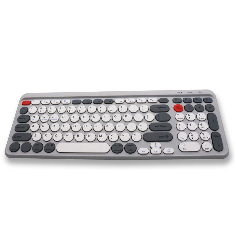 Tastatură Wireless Slim Bluetooth 5.0/2.4G, Multi-Device, Acumulator, Autonomie 45h, Compatibilă Windows, Mac, Android, iOS – Gri [4]