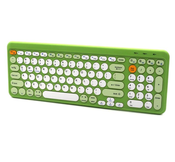 Tastatură Wireless Slim Bluetooth 5.0/2.4G, Multi-Device, Acumulator, Autonomie 45h, Compatibilă Windows, Mac, Android, iOS – Verde [5]