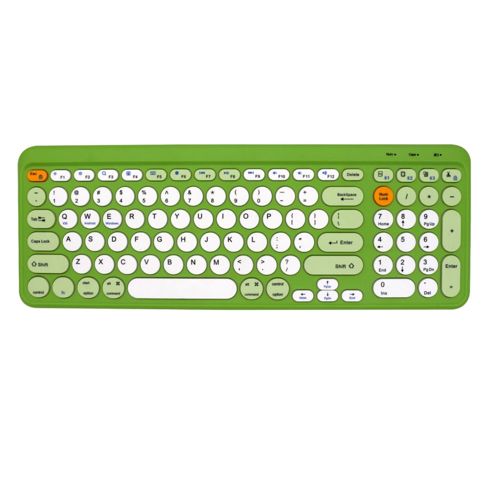 Tastatură Wireless Slim Bluetooth 5.0/2.4G, Multi-Device, Acumulator, Autonomie 45h, Compatibilă Windows, Mac, Android, iOS – Verde [2]
