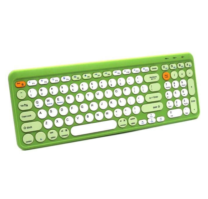 Tastatură Wireless Slim Bluetooth 5.0/2.4G, Multi-Device, Acumulator, Autonomie 45h, Compatibilă Windows, Mac, Android, iOS – Verde [4]