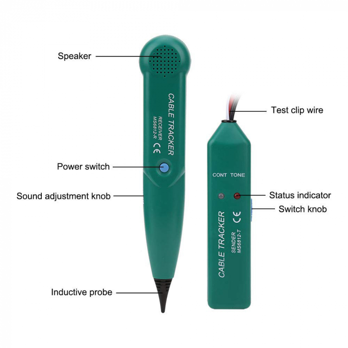 Tester de continuitate cablu / Contor de cautare a perechilor de fire MS6812 [5]