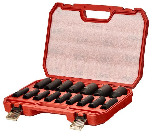 Trusa Chei tubulare de impact 1/2", 16 piese, 10-32 mm, în cutie metalică – rezistență industrială [2]
