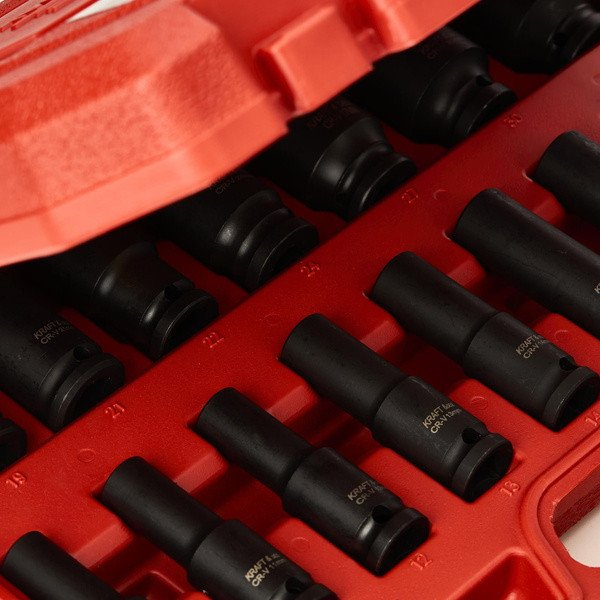 Trusa Chei tubulare de impact 1/2", 16 piese, 10-32 mm, în cutie metalică – rezistență industrială [6]