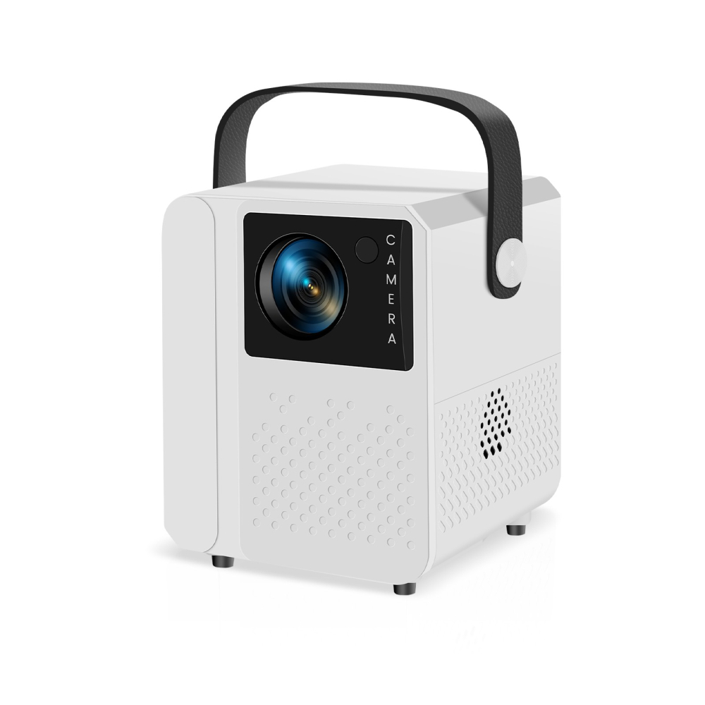 Video Proiector Smart T2 Pro–Full HD, WiFi 6, Bluetooth 5.0, suport până la 120 inch USB HDMI telecomandă inclusă alb [1]