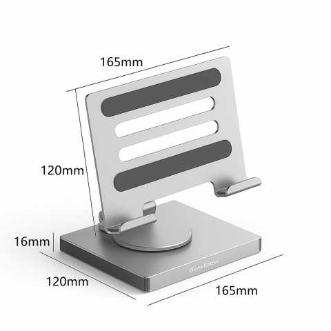 PROMOTII % - Suport Tabletă cu Hub USB C 7-in 1 Blueendless PD 100W HDMI 4K LAN Slot SDTF USB 3.0 Aluminiu Model ST706A