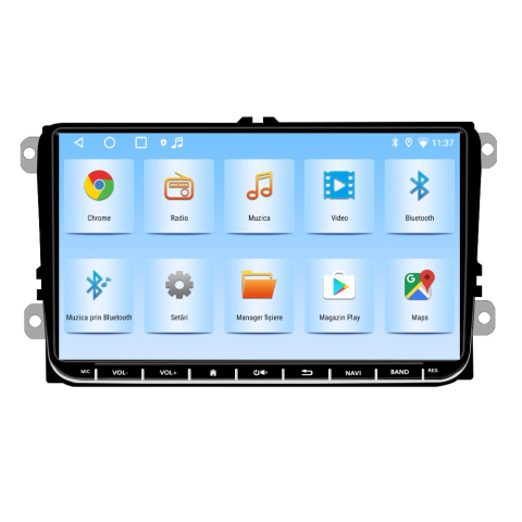 Navigație Auto 2+32GB, Android 13 cu CarPlay & Android Auto Wireless – 9 inch HD, DSP, GPS, Bluetooth – Compatibil VW, Skoda, Seat [4]