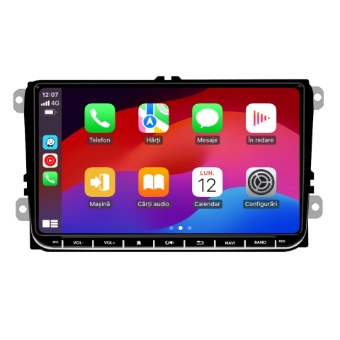 Navigație Auto 2+32GB, Android 13 cu CarPlay & Android Auto Wireless – 9 inch HD, DSP, GPS, Bluetooth – Compatibil VW, Skoda, Seat [2]