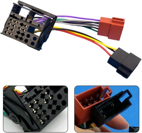 Mufa Adaptor Radio navigatie Auto ISO la QuadLock, Instalare Plug & Play pentru Volkswagen, Ford, BMW și Opel [1]
