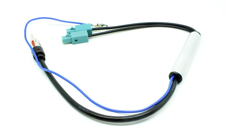 Adaptor Antenă Radio Dual FAKRA la DIN (AM/FM) cu Amplificator Semnal|Compatibil Audi, VW, Skoda, Seat, BMW [3]