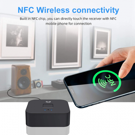 Adaptor Bluetooth MinTech BT200, transmitator si receptor, NFC, A2DP, RCA, AUX, 3.5MM Jack [7]