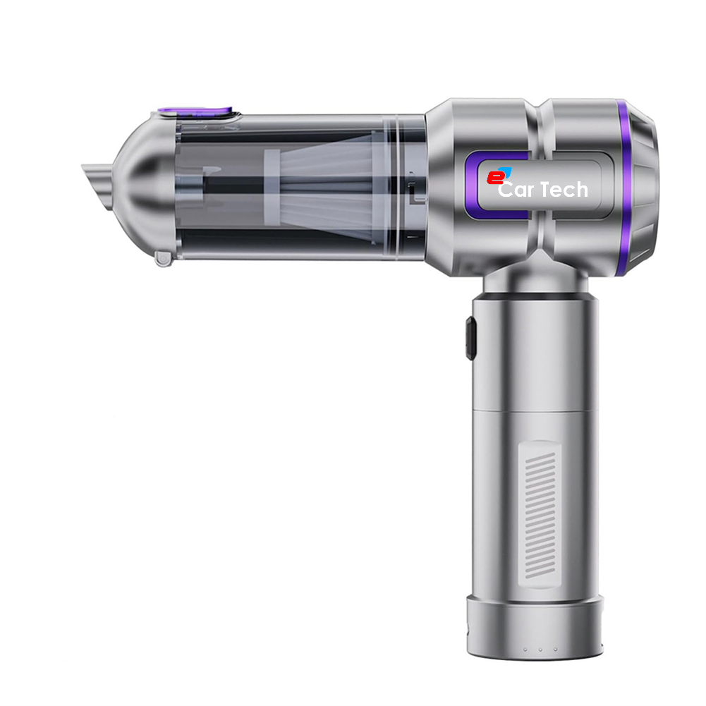 Aspirator Auto eCarTech® 4 în 1, 17000Pa, 100W, Acumulator Detasabil 6000mAh, Aspirare + Suflare + Umflare, Lanterna LED, Fara Fir, Portabil, pentru Auto si Casa [2]