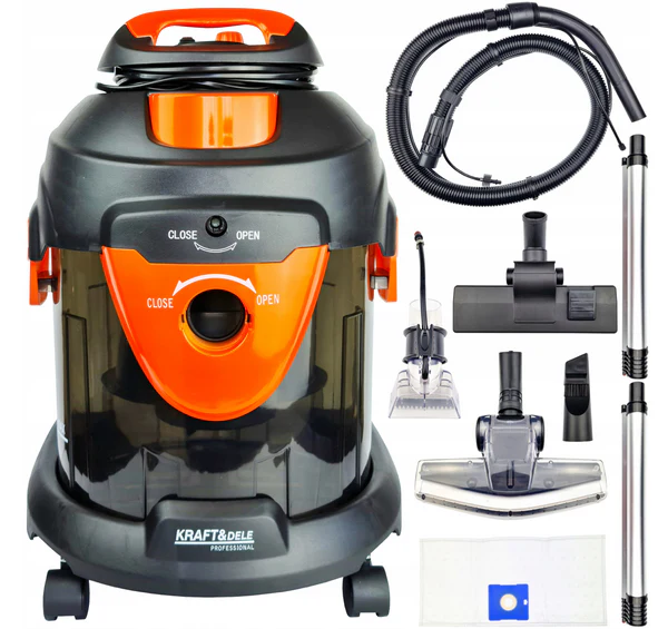 Aspirator cu Spălare 1400W, 20L – Multifuncțional Uscat/Umed, Funcție de Suflare & Filtru HEPA [0]