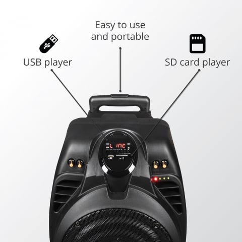 Boxă Activă Portabilă Akai SS023A‑X10 – Party Troller 50 W Bluetooth & Karaoke [2]
