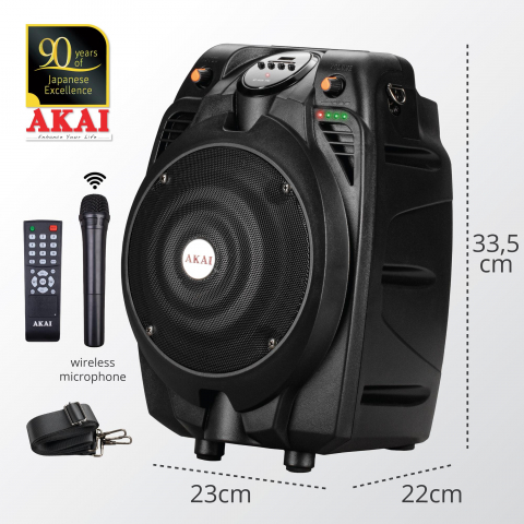 Boxă Karaoke Portabilă Akai SS022A-X6 cu Microfon și Baterie [1]