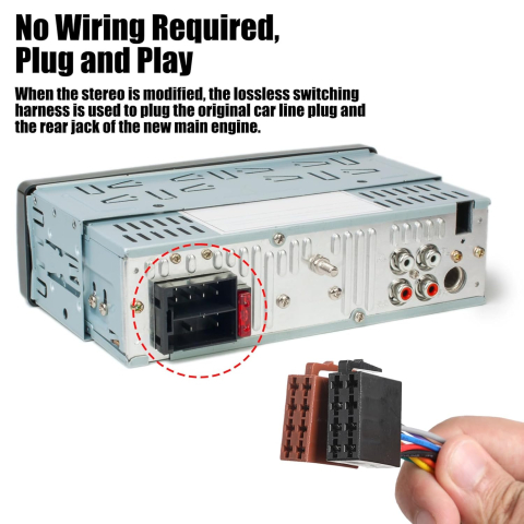 Cablu Adaptor ISO pentru Navigație/Radio Auto, Conector Universal 16 Pini, Compatibil cu VW Golf/Passat, Ford Fiesta/Focus, BMW, Jetta [4]