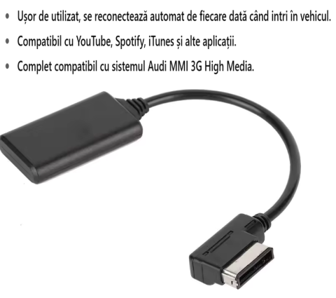 Cablu Audio Bluetooth 5.0 AUX pentru Audi AMI MMI MDI – Interfață Muzică Auto [1]
