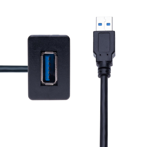 Cablu Extensie USB 3.0 Tip Panou, Pătrat, Montaj Încorporat (Flush Mount) 1m - Keple [4]