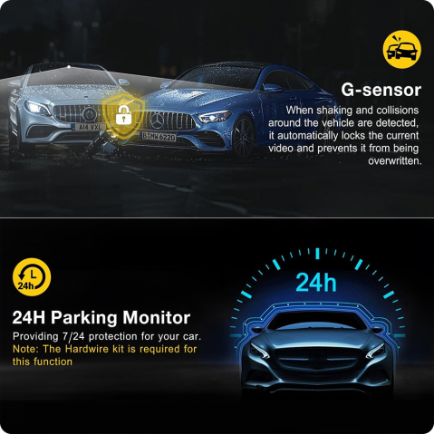 Cameră Auto DVR 2K cu Wi-Fi – Monitorizare 24/7, Viziune Nocturnă, G-Senzor și Înregistrare în Buclă [8]