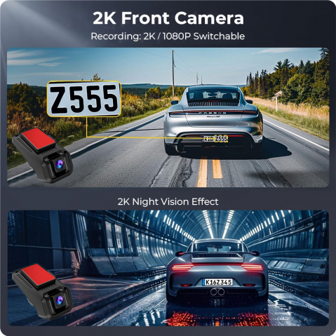 Cameră Auto DVR 2K cu Wi-Fi – Monitorizare 24/7, Viziune Nocturnă, G-Senzor și Înregistrare în Buclă [7]