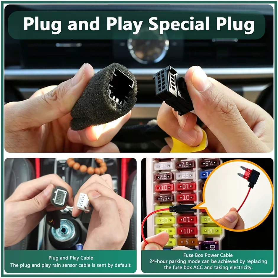 Conectare Plug and Play și alimentare pentru camera auto