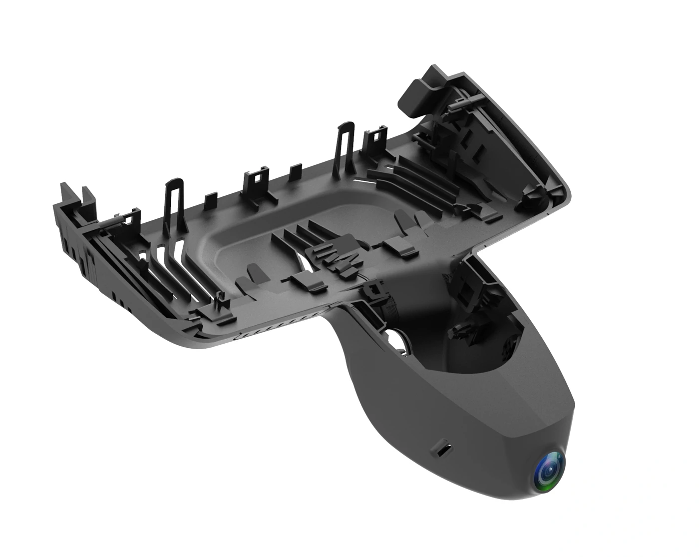 Camere DVR BMW - Camera auto DVR neagră pentru BMW X5 / X7 / Seria 3 2019–2020 și M3 G80 2024, High Version, vedere produs pe fundal alb