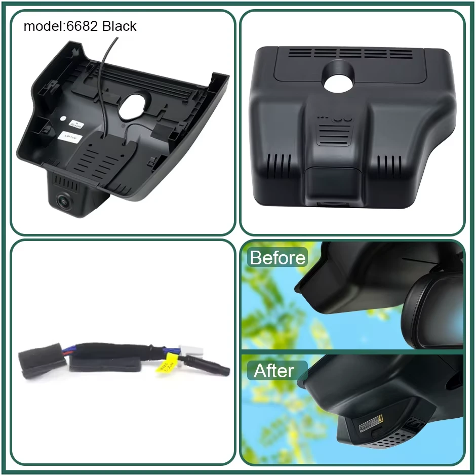 Cameră frontală Toyota Camry Mk9 XV80, carcasă 6682, negru pe fundal alb [1]
