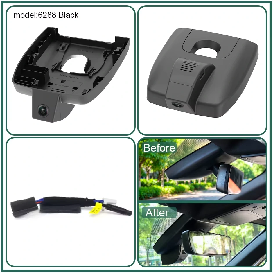 Cameră frontală Toyota Highlander / Kluger XU50, carcasă 6288, negru pe fundal alb [1]