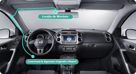 Cameră auto DVR cu rezoluție 2K, WiFi 5GHz, vedere pe timp de noapte, monitorizare 24 din 24 și senzor de impact [13]