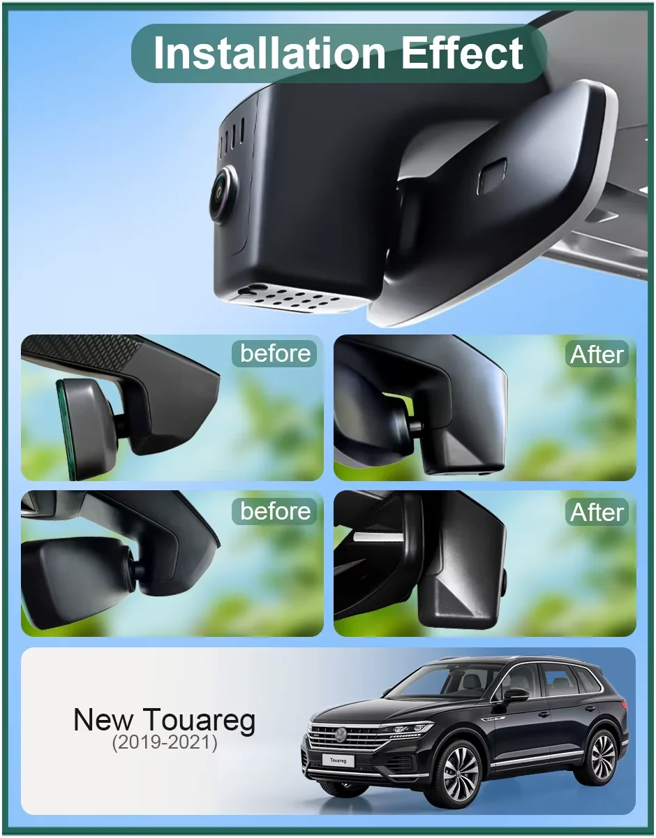 Cameră DVR dedicată montată la oglinda unui Volkswagen ID.4 X / ID.6 X 2021–2022